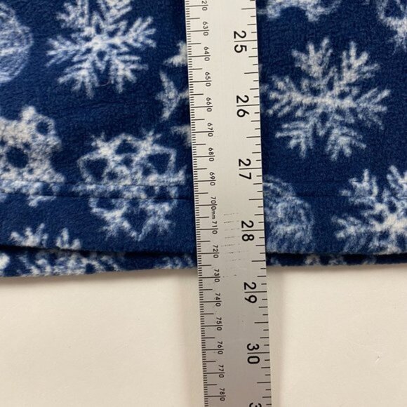 Lands End 1 4 Zip Pullover Fleece Womens XL TALL Blue Snowflakees - Picture 10 of 10